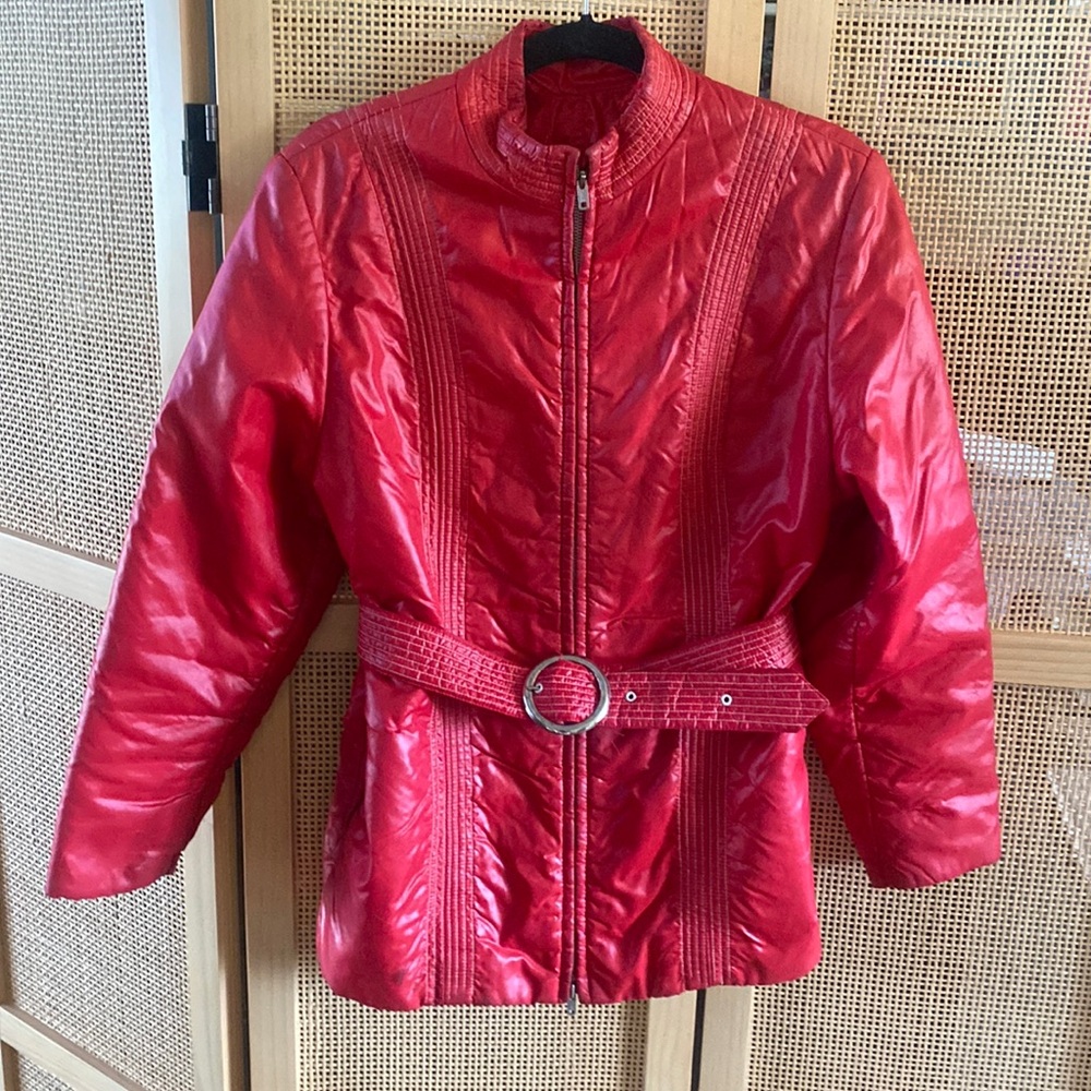 Vintage red jacket ,early 90s .Red rain jacket
